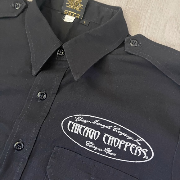 Chicago Choppers Propper Joker Mechanic Biker Button Shirt - Picture 3 of 6